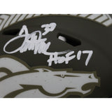 Terrell Davis Autographed Denver Broncos 22 STS Mini Helmet HOF Beckett 46973