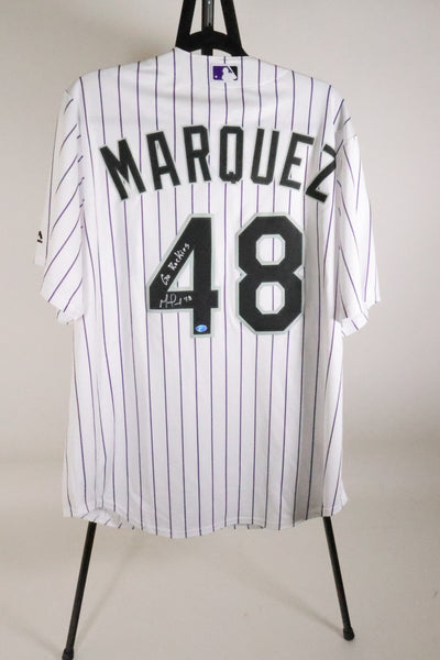 German Marquez Autographed Colorado Rockies Majestic White Jersey LSM COA