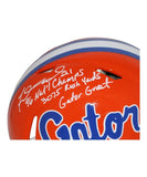 Fred Taylor Autographed Florida Gators Authentic Helmet 3 insc. Beckett 41209