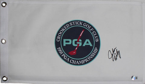 John Daly Autographed/Signed Crooked Stick Golf Flag Beckett 39665