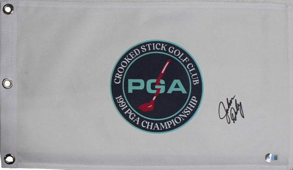 John Daly Autographed/Signed Crooked Stick Golf Flag Beckett 39665