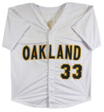 Jose Canseco Authentic Signed White Pro Style Jersey Autographed BAS Witnessed