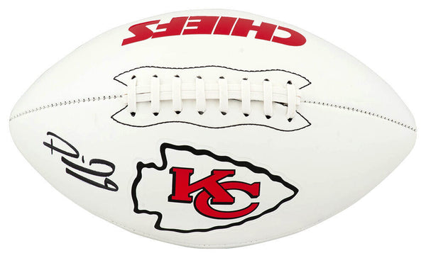 Patrick Mahomes Signed KC Chiefs Franklin White Logo Football - (BECKETT COA)