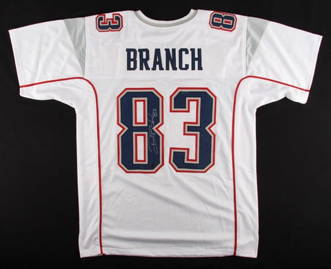 Deion Branch Signed Patriots Jersey (Patriots Alumni COA) Super Bowl MVP (XXXIX)