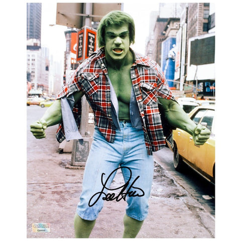 Lou Ferrigno Autographed 1977 The Incredible Hulk Times Square 8x10 Scene Photo
