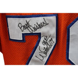 Dave Widell Signed Broncos Game Used Wilson Orange Jersey BAS 45055