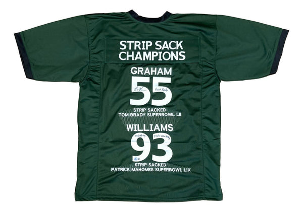 Brandon Graham Milton Williams Philadelphia Signed Jersey F Brady Mahomes BAS
