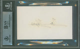 Raiders Tom Flores Authentic Signed 3x5 Index Card BAS Slabbed