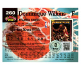 Dominique Wilkins Signed 1994 Stadium Club #260 SMEAR Trading Card Beckett 54221