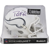 Randy Moss Autographed Minnesota Vikings 24 STS Mini Helmet Beckett 48892