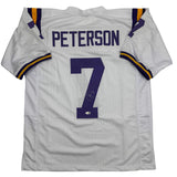 Autographed/Signed Patrick Peterson LSU White College Football Jersey JSA COA