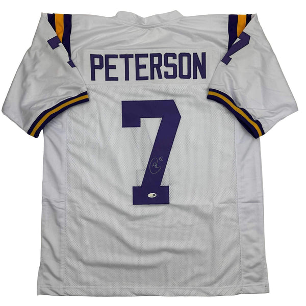 Autographed/Signed Patrick Peterson LSU White College Football Jersey JSA COA