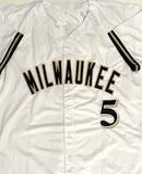 Brewers All Star GEOFF JENKINS Signed Custom Replica White Jersey AUTO - BAS