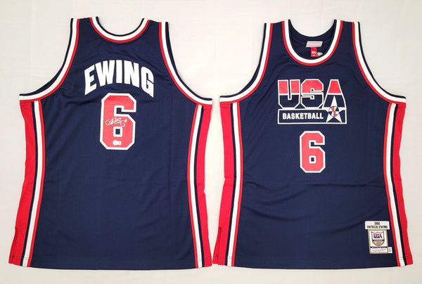 Patrick Ewing Signed Knicks NBA 1992 USA Dream Team Authentic Jersey Beckett
