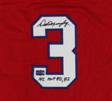 Dale Murphy Signed Atlanta Custom Red Jersey w/ "82, 83 NL MVP" Inscription