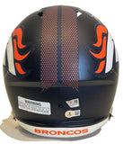 John Elway & Peyton Manning Dual Autographed Broncos Replica Helmet BAS Fanatics
