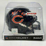 Autographed/Signed Brian Urlacher HOF 18 Chicago Bears Mini Helmet JSA COA