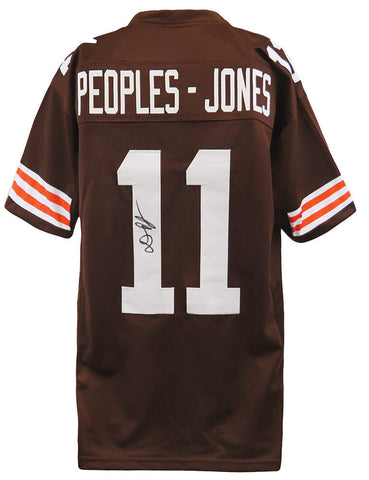 Donovan Peoples-Jones Signed Brown Custom Football Jersey - (SCHWARTZ COA)