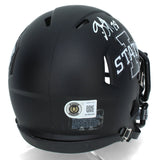 Breece Hall Autographed Iowa State Cyclones Satin Black Mini Helmet Beckett