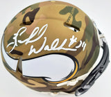 Herschel Walker Signed Minnesota Vikings Camo Speed Mini Helmet Beckett