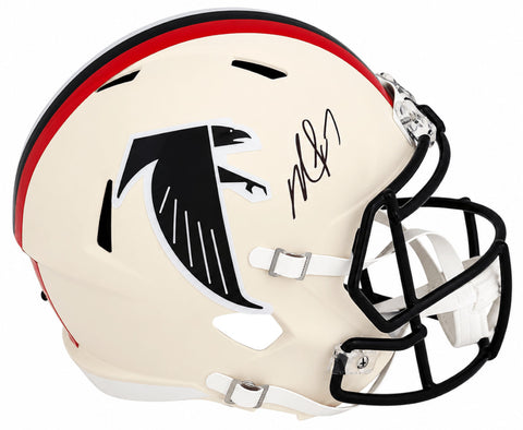 Michael Vick Signed Falcons RETRO Riddell Full Size Speed Replica Helmet -SS COA