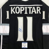 Autographed/Signed Anze Kopitar Los Angeles Black Hockey Jersey Beckett BAS COA