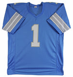 Jameson Williams Authentic Signed Blue Pro Style Jersey BAS Witnessed 3