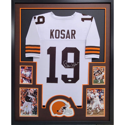 Bernie Kosar Autographed Framed Cleveland Browns Jersey