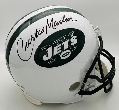 Curtis Martin Signed New York Jets Full-Size Helmet (PSA COA) 5xPro Bowl R.B.
