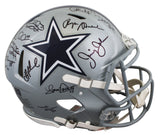 Cowboys ROH (11) Aikman, Smith +9 Signed F/S Speed Proline Helmet w/ Case BAS W