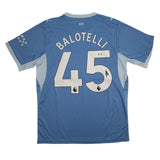 Autographed/Signed Mario Balotelli Manchester City Blue Jersey Beckett COA