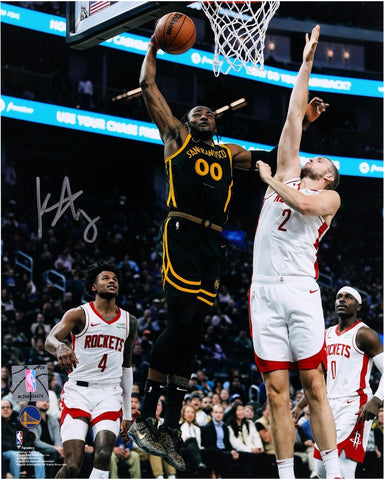Jonathan Kuminga Golden State Warriors Signed 8x10 Dunk vs Houston Rockets Photo