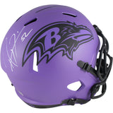Ray Lewis Autographed Baltimore Ravens Rave F/S Helmet Beckett Witness 49560