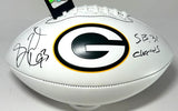 Packers GILBERT BROWN Signed Wilson White Panel GB LOGO Football AUTO - BAS