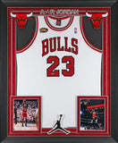 Bulls Michael Jordan Signed 97-98 White Nike HWC Authentic Framed Jersey UDA