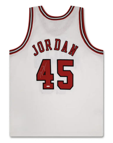 Michael Jordan Autographed Bulls 1994-95 M&N White 45 Authentic Jersey UDA