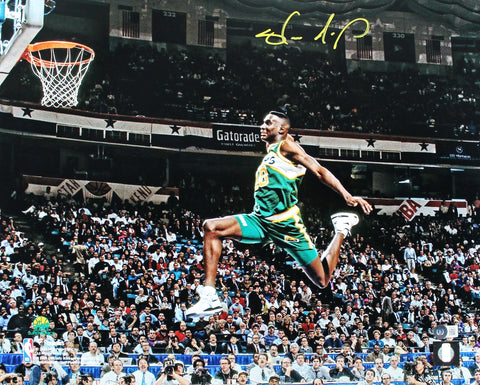 Sonics Shawn Kemp Authentic Signed 16x20 Horizontal Dunk Photo BAS Witnessed