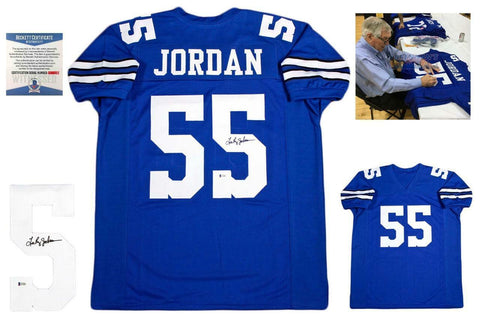 Lee Roy Jordan Autographed SIGNED Jersey - Beckett Witnessed Authenticated Royal