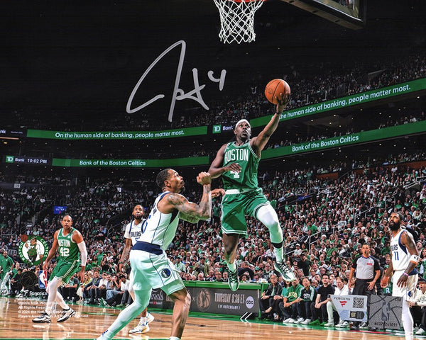 Jrue Holiday Signed Celtics 2024 NBA Finals Action 8x10 Photo - (FANATICS COA)