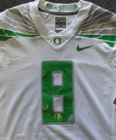 OREGON MARCUS MARIOTA AUTOGRAPHED SIGNED NIKE JERSEY 2014 HEISMAN SZ M MM 89852