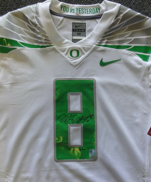 OREGON MARCUS MARIOTA AUTOGRAPHED SIGNED NIKE JERSEY 2014 HEISMAN SZ M MM 89852