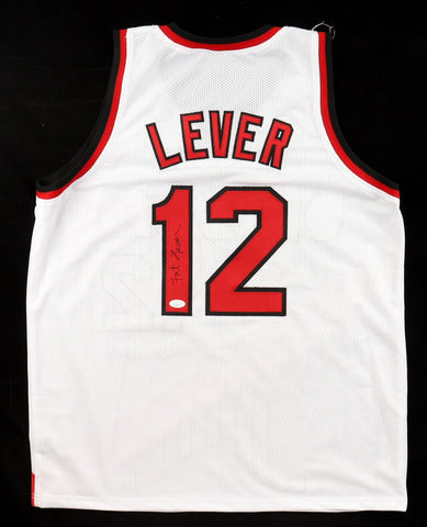 Lafayette Fat Lever Signed Portland Trail Blazers Jersey (JSA) 2xAll Star Guard
