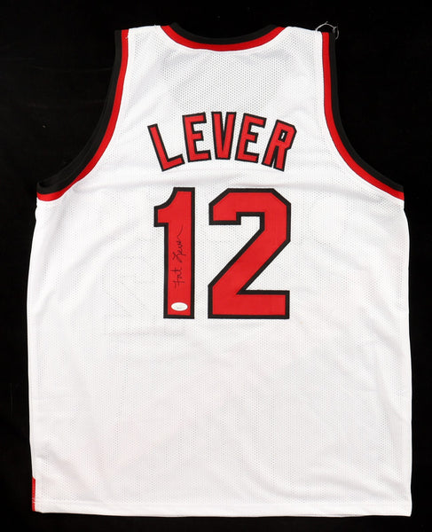 Lafayette Fat Lever Signed Portland Trail Blazers Jersey (JSA) 2xAll Star Guard