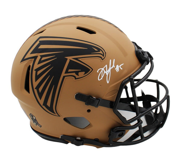 Drake London Signed Atlanta Falcons Speed Authentic Salute To Service 2 Helmet
