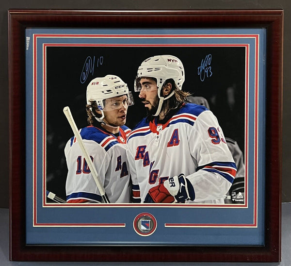 Artemi Panarin Mika Zibanejad Signed 16x20 photo framed Rangers auto Fanatics