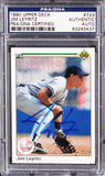 Yankees Jim Leyritz Authentic Signed 1990 Upper Deck #723 Card PSA/DNA Slabbed
