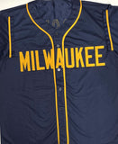 Brewers Outfielder RYAN BRAUN Signed Custom Replica Blue Jersey AUTO - BAS