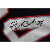 Tedy Bruschi Autographed New England Patriots Nike XL Blue Jersey Beckett 44676