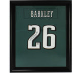 Saquon Barkley Signed Philadelphia Eagles Framed Green NFL Jersey