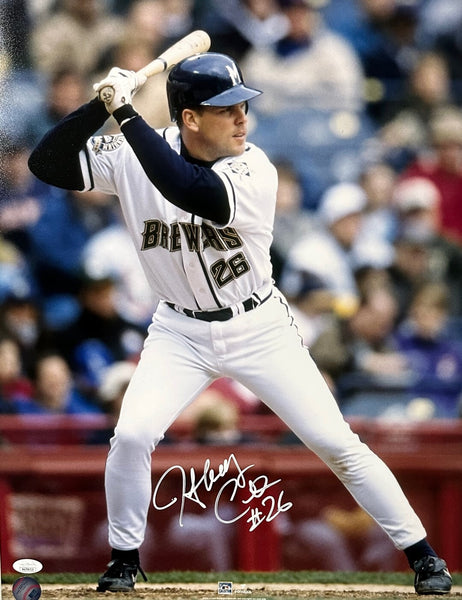 Milw Brewers All Star Infielder JEFF CIRILLO Signed 16x20 Photo #2 AUTO - JSA